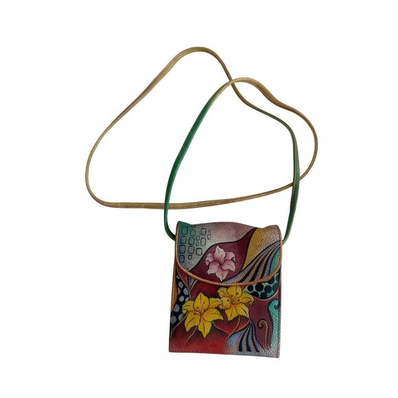 ANUSCHKA Floral Leather Crossbody Snap Bag - Picture 10 of 10